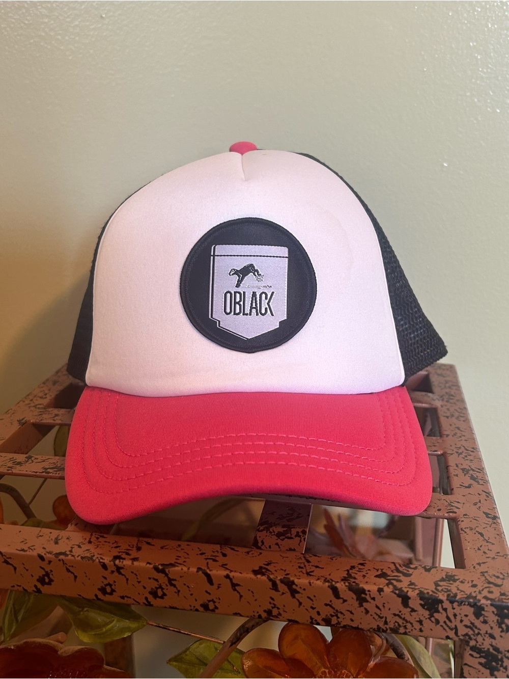 Oblack Classic Trucker Hat Cloud Pink White Black Mesh Snapback Cap Patch Logo
